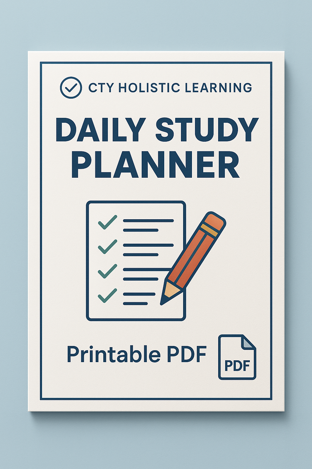 Daily Study Planner (Printable PDF)
